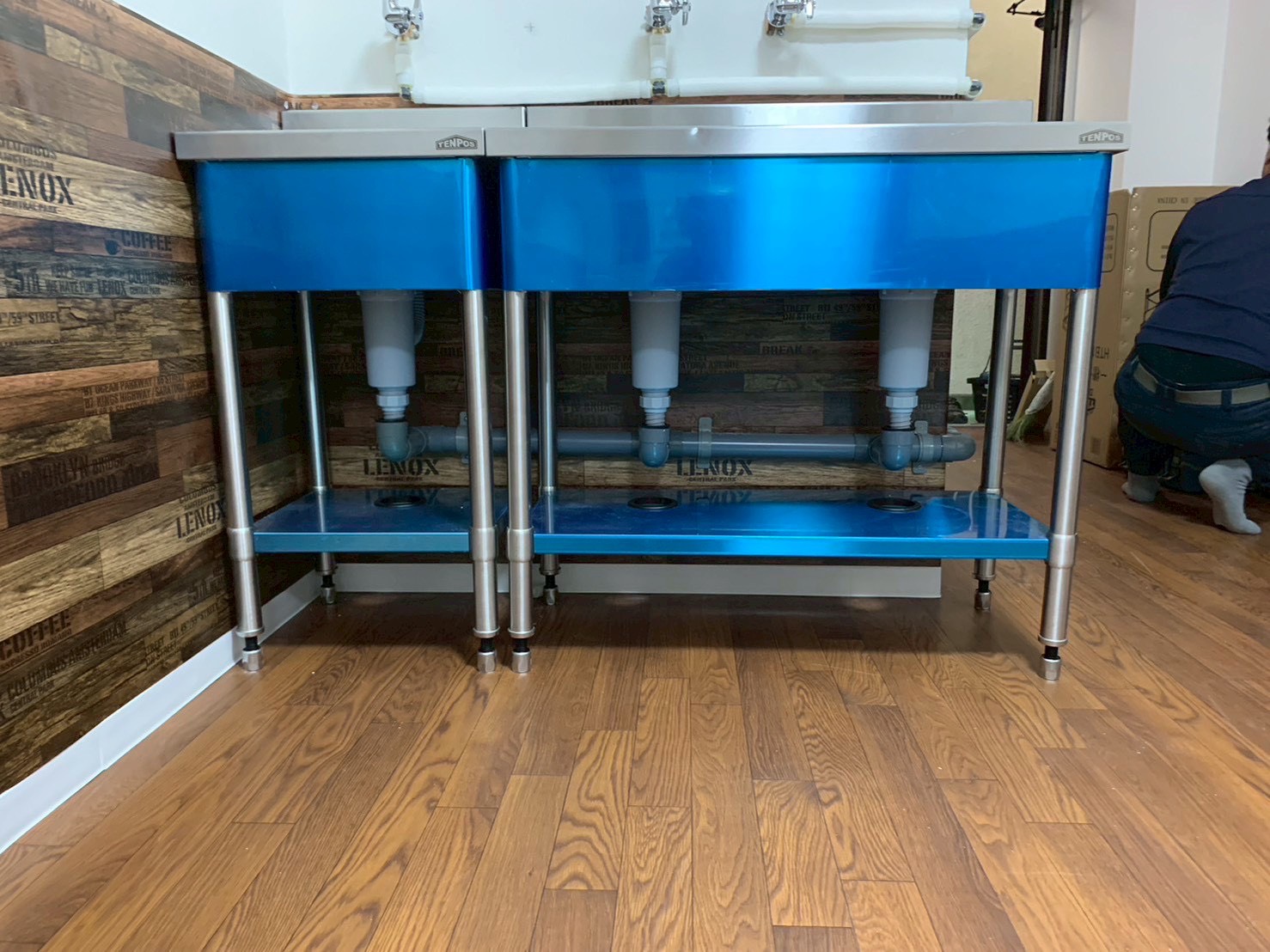 店舗水回り シンク設置後