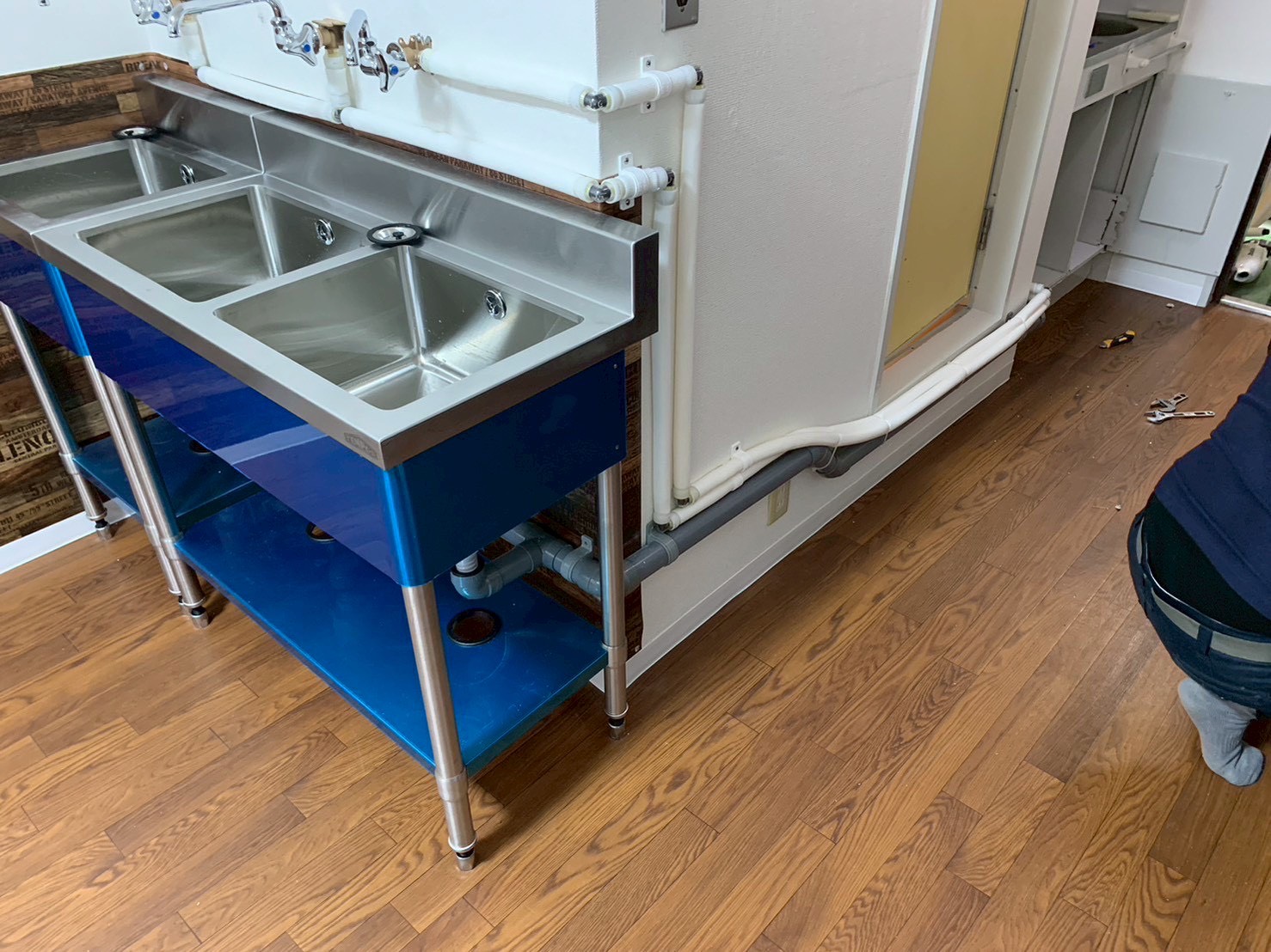 店舗水回り工事 配管施工