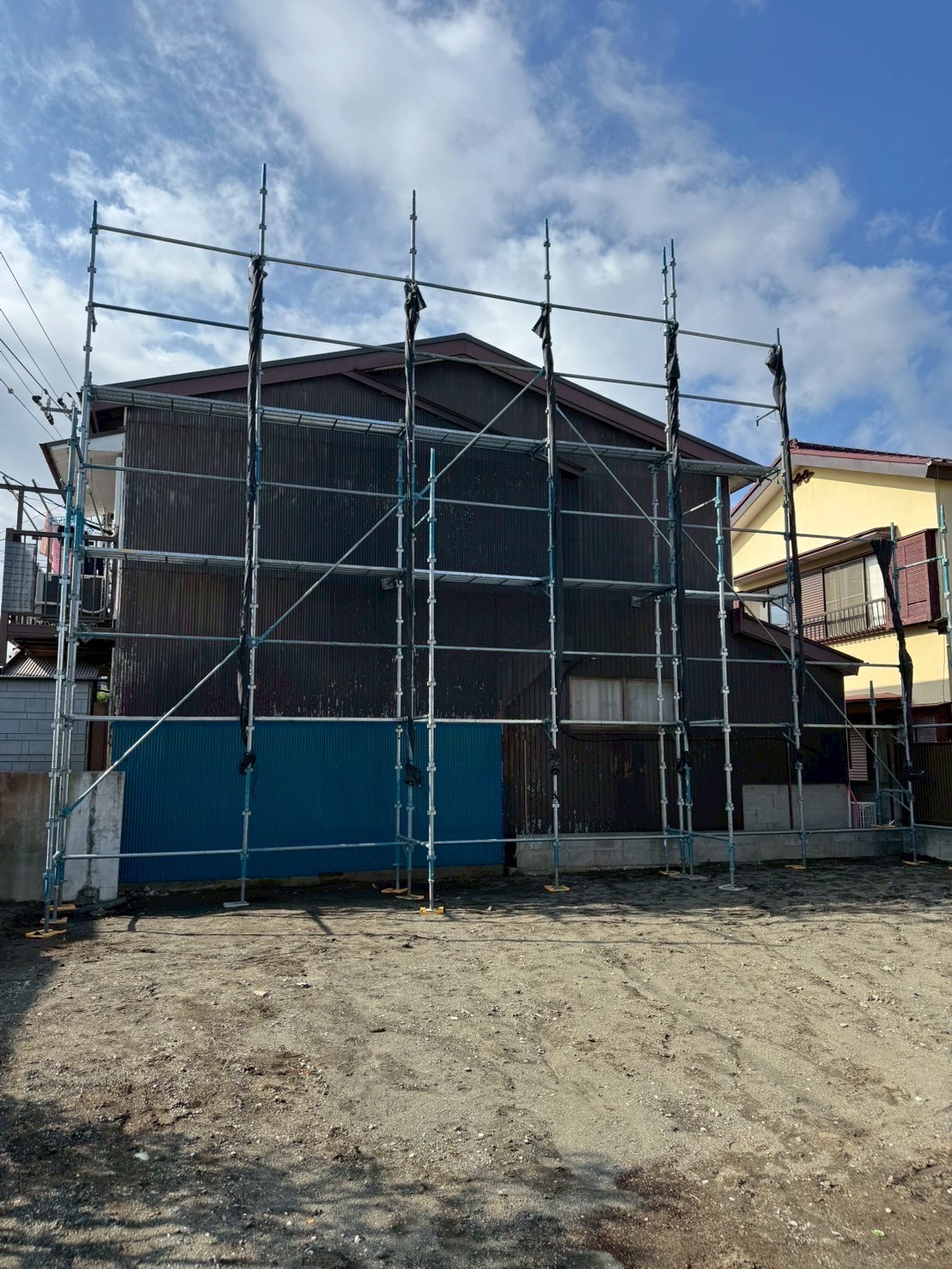 戸建住宅 仮設足場工事