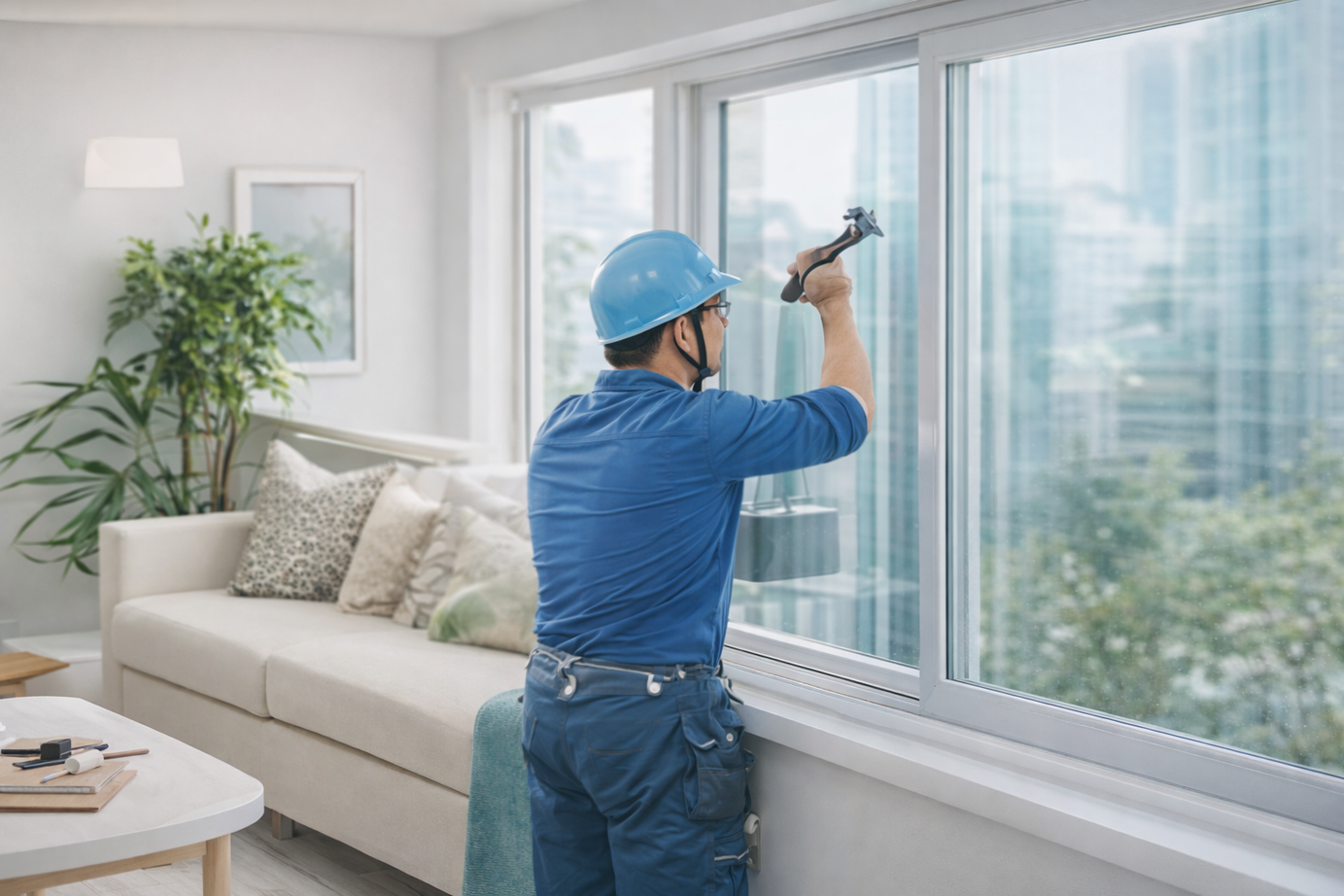 防音工事の施工風景